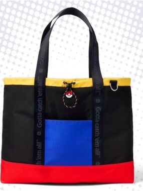 Pokemon Black Yellow Red Blue Canvas Tote Bag